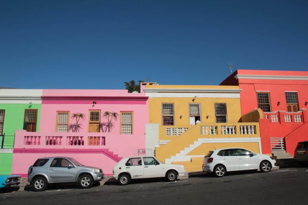Colourful houses at the Bo Kaap in Cape Town